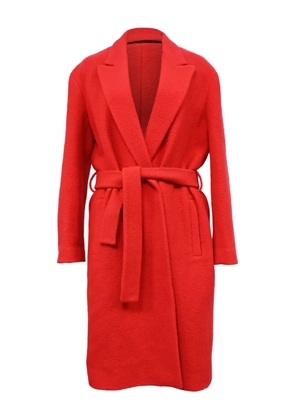 SANDRO felted belted coat - Red