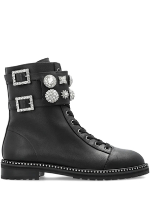 Kurt Geiger London Stoop buckle-embellished combat boots - Black