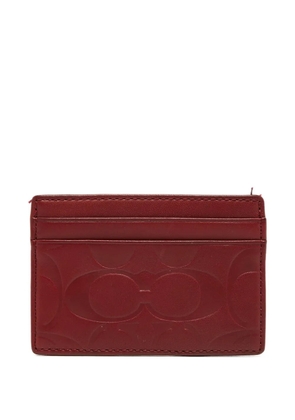 Coach embossed leather cardholder - Red