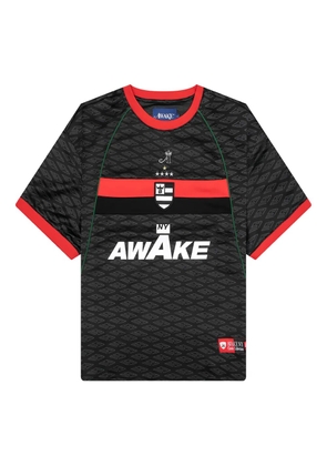 Awake NY crest-patterned jersey T-shirt - Black