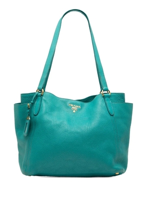 Prada Pre-Owned 2010-2025 Vitello Daino Side Pocket tote bag - Blue
