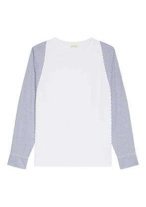 DRIES VAN NOTEN contrast-sleeves cotton T-shirt - White