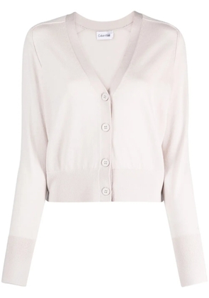 Calvin Klein v-neck wool cardigan - Grey