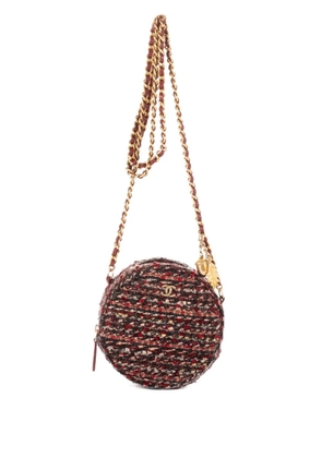 CHANEL Pre-Owned tweed round shoulder bag - Purple