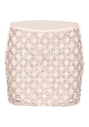 LIU JO jewel mini skirt - Neutrals