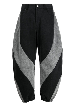 CROQUIS two-tone baggy jeans - Black