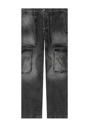 Nahmias logo-patch cargo jeans - Black