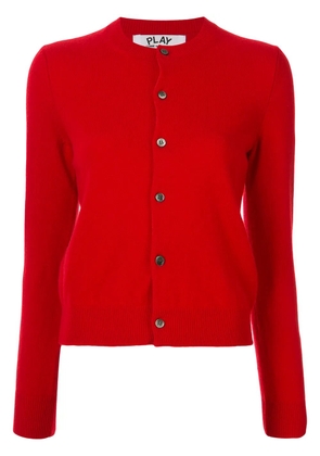 Comme Des Garçons crew neck buttoned cardigan - Red