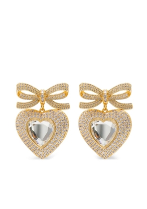 Self-Portrait embellished earrings - Gold