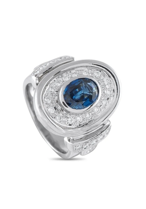 LB Exclusive platinum diamond and sapphire ring - Silver