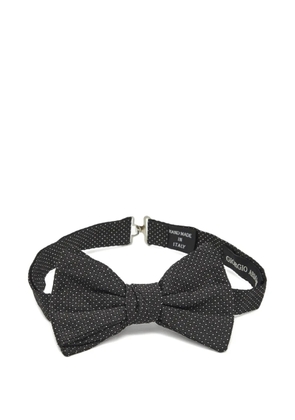 Giorgio Armani Pre-Owned dotted silk bow tie - Black