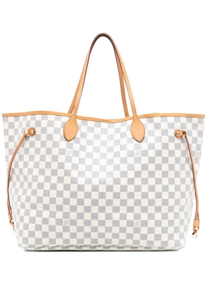 Louis Vuitton Pre-Owned 2010 Damier Azur Neverfull GM tote bag - White