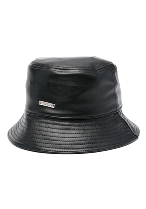 John Richmond faux-leather bucket hat - Black