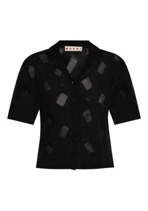 Marni embroidered shirt - Black