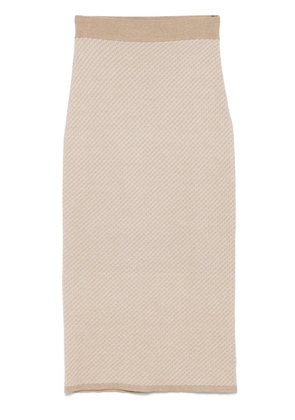 FENDI FF midi skirt - Neutrals