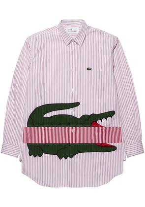 Comme Des Garçons Shirt crocodile-print pinstriped shirt - Red