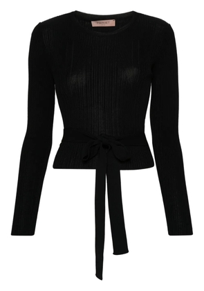 TWINSET bow-detail top - Black