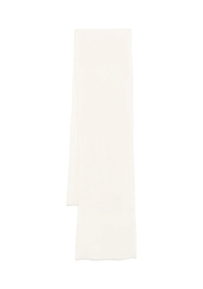 N.Peal ribbed scarf - White