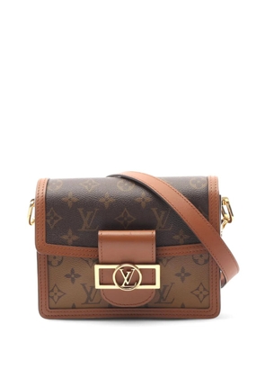 Louis Vuitton Pre-Owned 2021 Monogram Reverse Mini Dauphine satchel - Brown