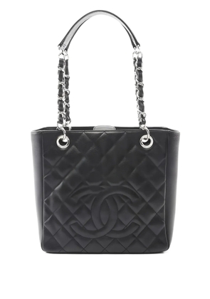 CHANEL Pre-Owned 2012 PST Petite Shopper Tote chain-detail shoulder bag - Black