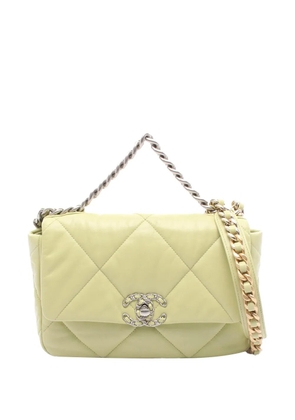 CHANEL Pre-Owned 2021-2025 Medium Lambskin 19 Flap satchel - Green