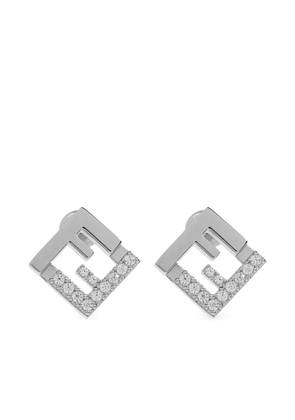 FENDI Forever crystal-embellishment earrings - Silver