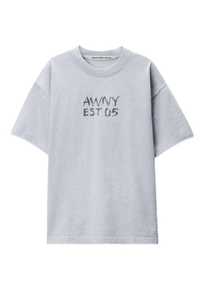 Alexander Wang logo-print T-shirt - Grey