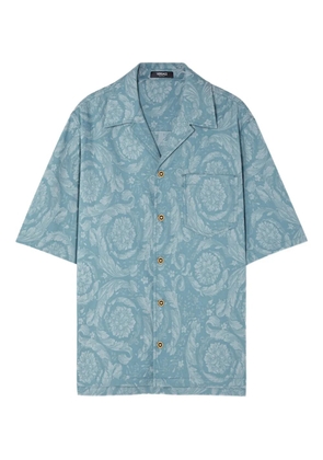 Versace Barocco-print short-sleeve shirt - Blue