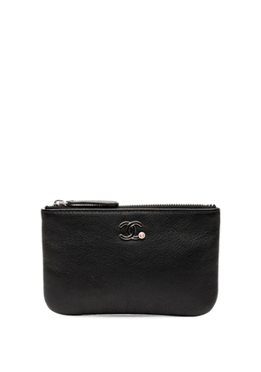 CHANEL Pre-Owned 2019 CC Grained Calfskin Zip pouch - Black