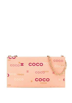 CHANEL Pre-Owned 2002-2003 Canvas Coco Chain Pochette handbag - Pink