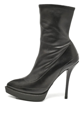 Gucci Pre-Owned 125mm leather ankle boots - Black