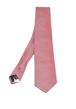BOSS diamond-patterned tie - Red