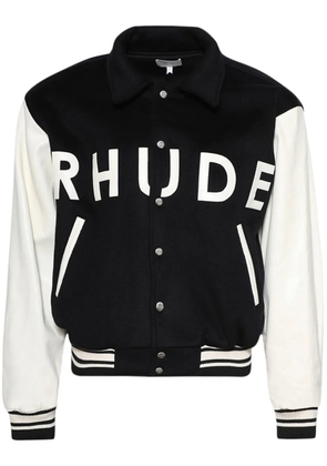 RHUDE Collegiate bomber jacket - Black