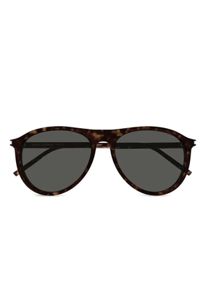 Saint Laurent Eyewear oversized-frame sunglasses - Brown