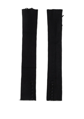 Lisa Yang ribbed gloves - Black