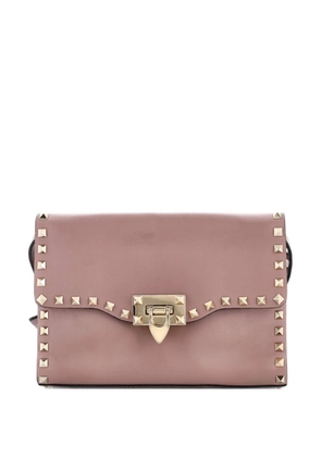Valentino Garavani Pre-Owned Rockstud Flip Lock Flap Bag Leather Medium crossbody bag - Neutrals