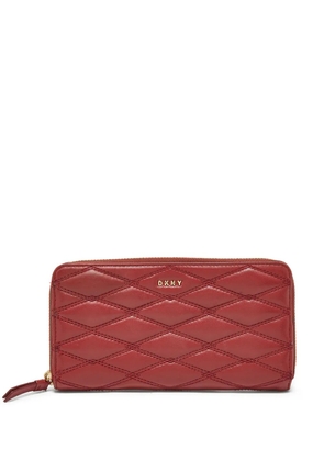 DKNY quilted leather wallet - Red