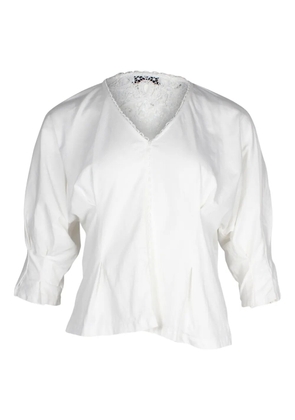 SANDRO lace-insert dolman blouse - White