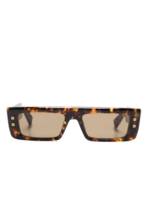 Balmain Eyewear logo-engraved sunglasses - Brown