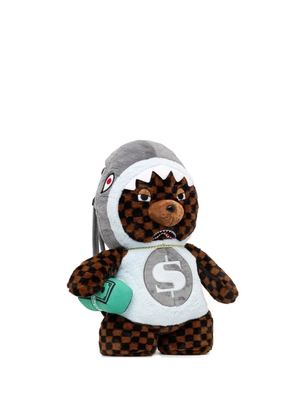 Sprayground bear-shape dollar-detail backpack - Brown