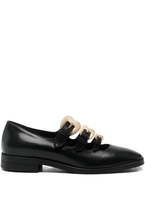 A.Bocca buckle strap-detail flat pumps - Black