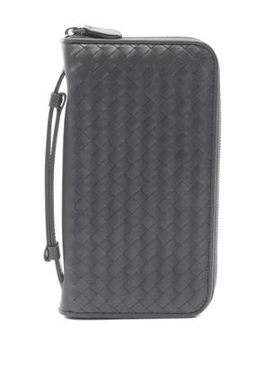 Bottega Veneta Pre-Owned 2010 Intrecciato zip leather wallet - Grey