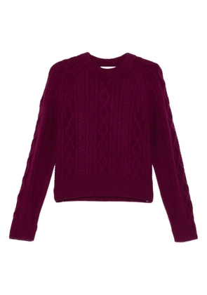 BOMPARD cable-knit crew-neck sweater - Red