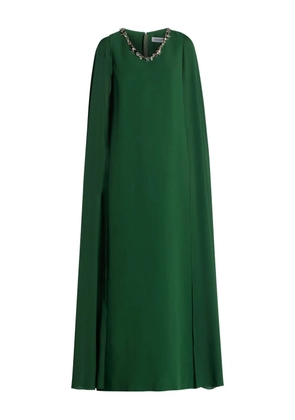 Dice Kayek embellished cape-detail gown - Green