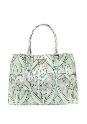 Prada Pre-Owned 2010-2025 Medium Saffiano Floral Print Galleria satchel - Green
