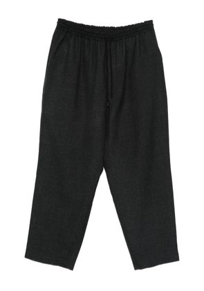 Comme des Garçons Homme houndstooth-pattern wool trousers - Black