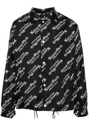 Kenzo x Verdy logo-print hooded windbreaker - Black