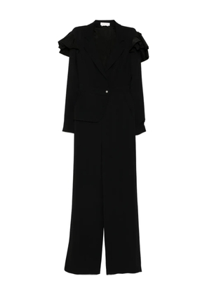 Saiid Kobeisy ruffled wrap jumpsuit - Black