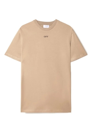 Off-White stitch-detail T-shirt - Brown