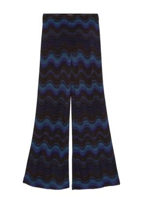 Missoni wave-pattern trousers - S91R7 BLUE & BROWN